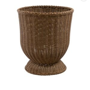 My Texas House 16 inch Brown Woven Resin Urn Planter - Walmart